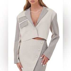 4th & Reckless + Jourdan Sloane Cala 2 Tone Cropped Blazer size S